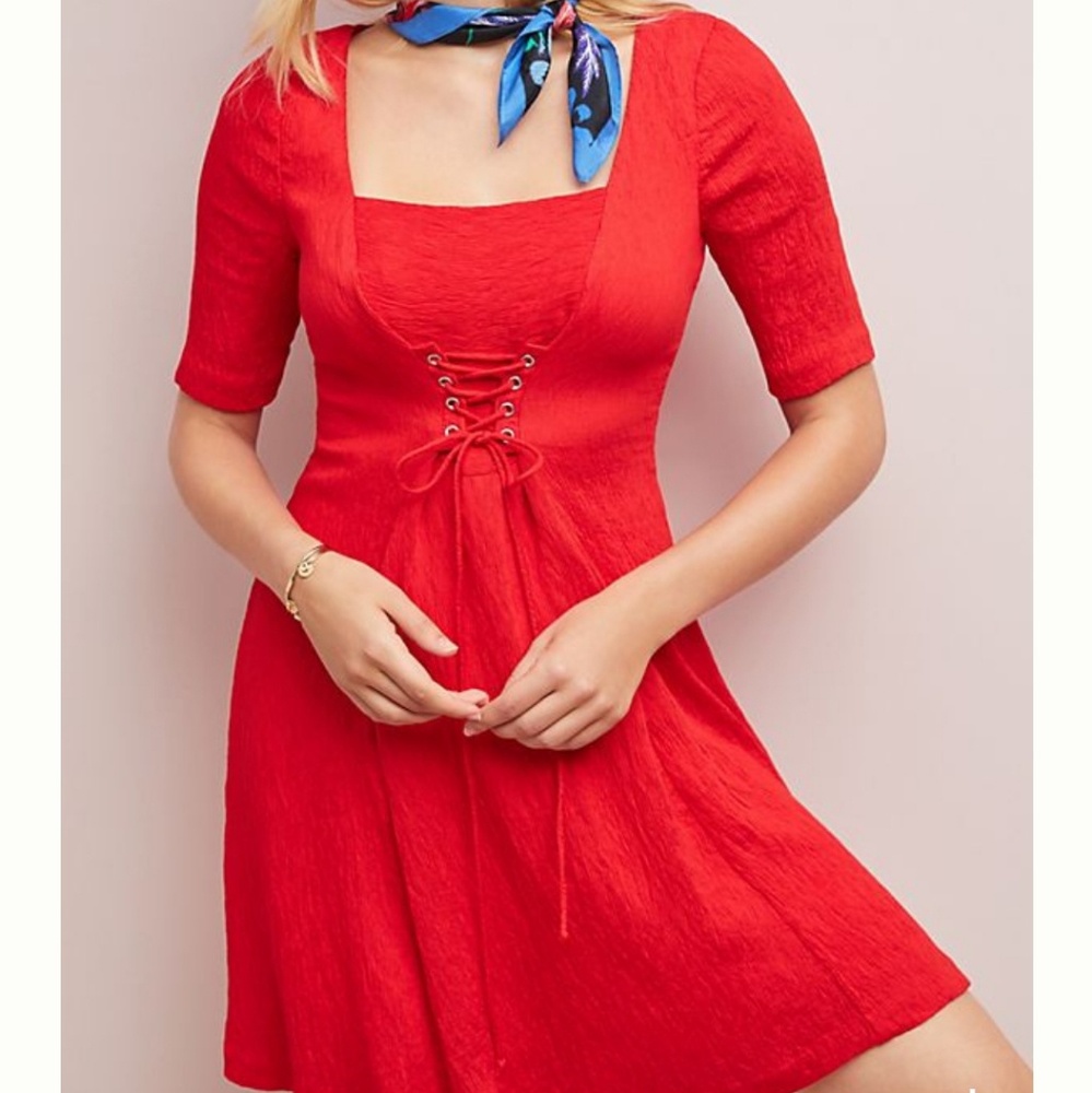 NEW Maeve Red Juliet Corset Dress